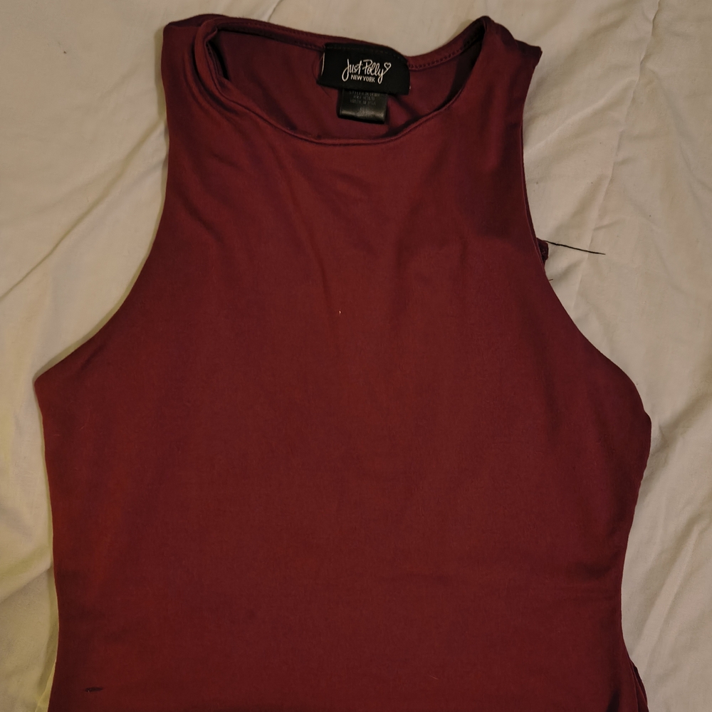 Hello Molly Rich Burgundy Tank Top